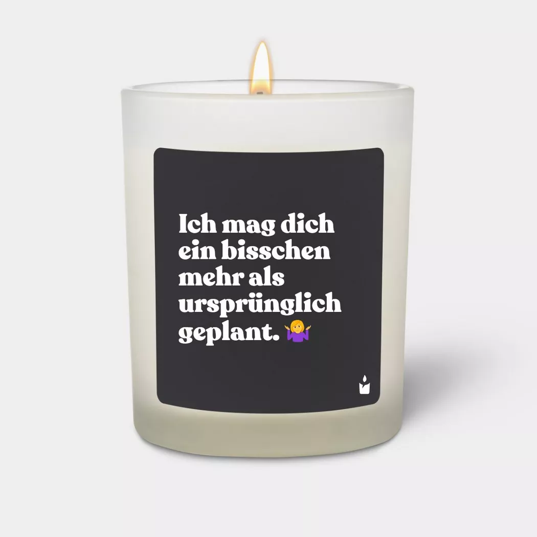 CandleHand - Duftkerze Flowery Ich mag dich ein bisschen mehr als ursprünglich geplant., 7X8X7CM, Weiss