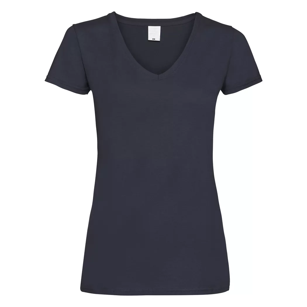 Universal Textiles - Value Fitted VAusschnitt Kurzarm TShirt, für Damen, Mitternachtsblau, Größe XL