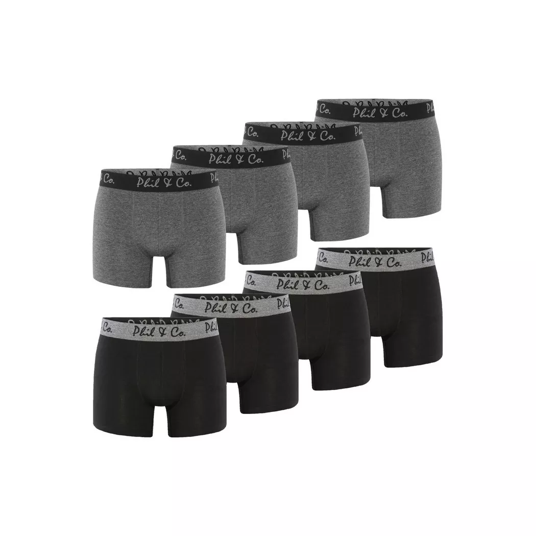 Phil & Co. Berlin - 8-Pack Retropants, für Herren, Grau, Größe M