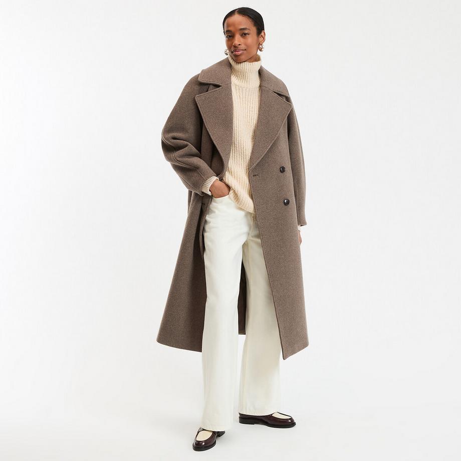 La Redoute Collections Cappotto lungo Chiusura asimmetrica  