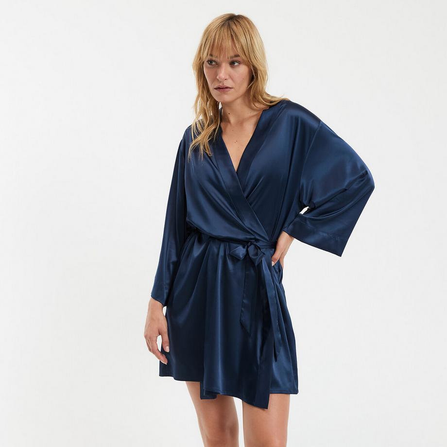 Kurzer Kimono aus Satin