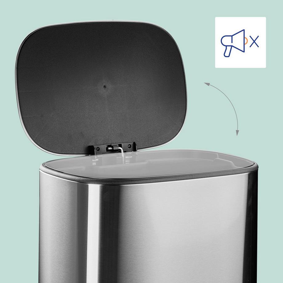 Northix Pattumiera a pedale con coperchio a chiusura ammortizzata  