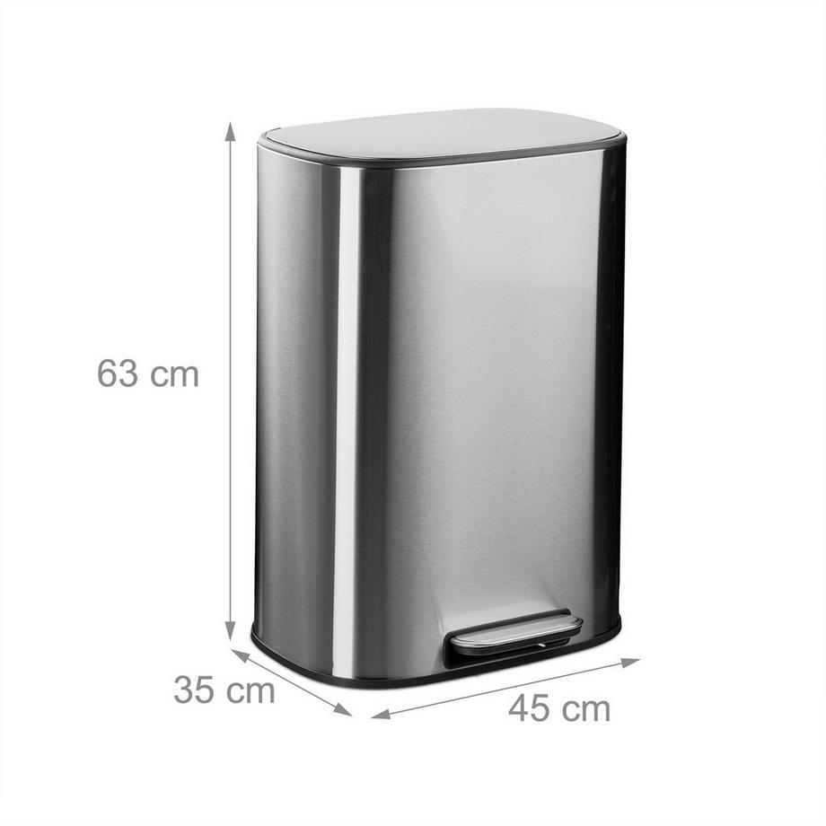 Northix Pattumiera a pedale con coperchio a chiusura ammortizzata  