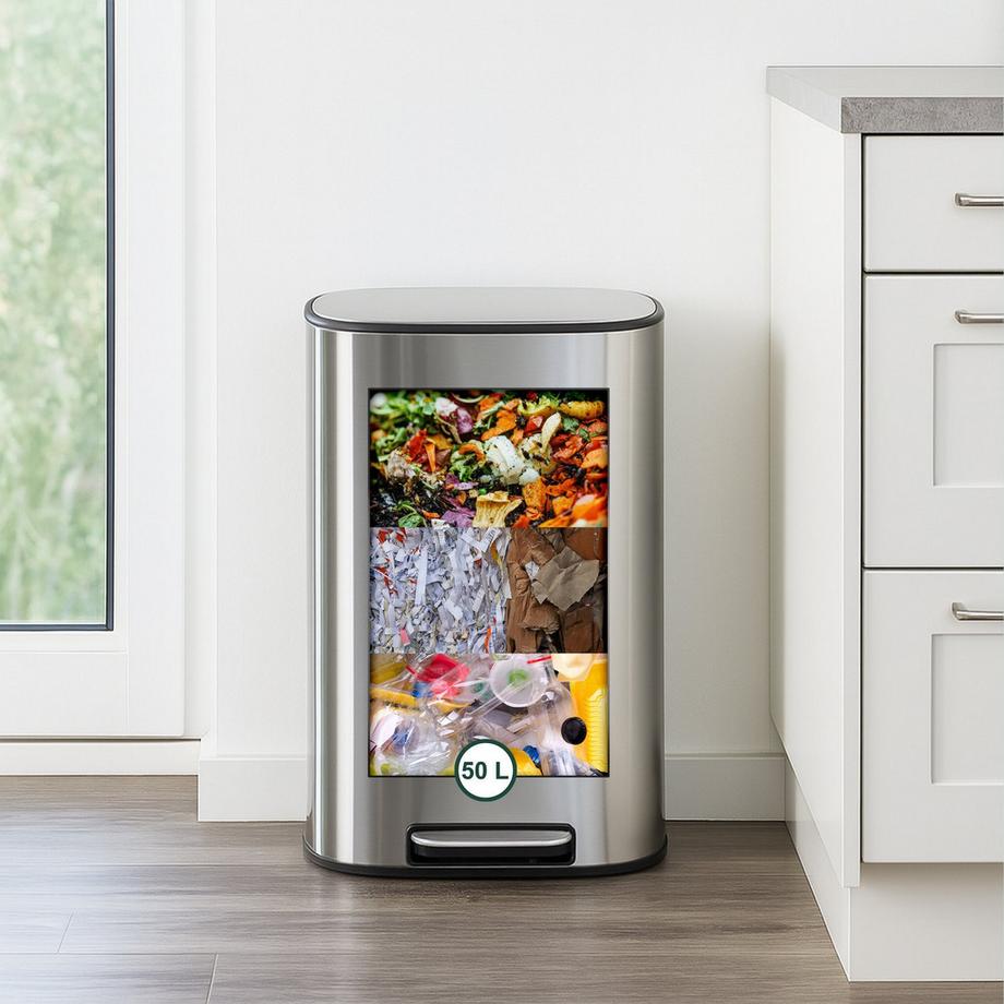 Northix Pattumiera a pedale con coperchio a chiusura ammortizzata  