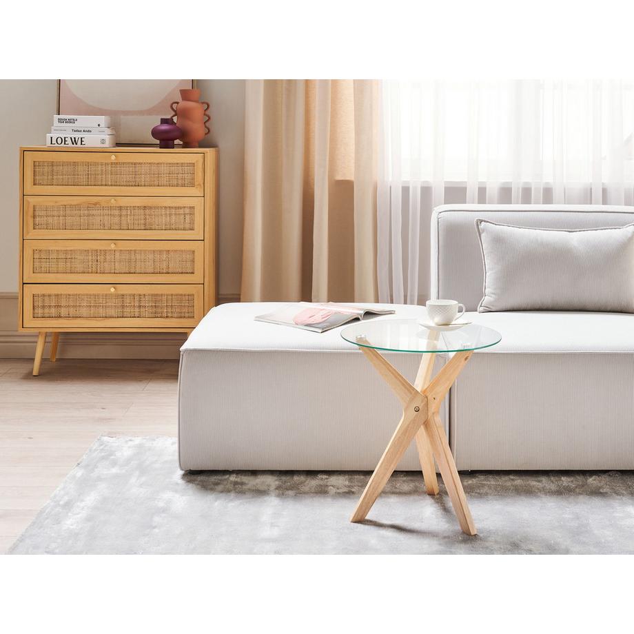 Beliani Table d'appoint en Verre de sécurité Moderne VALLEY  