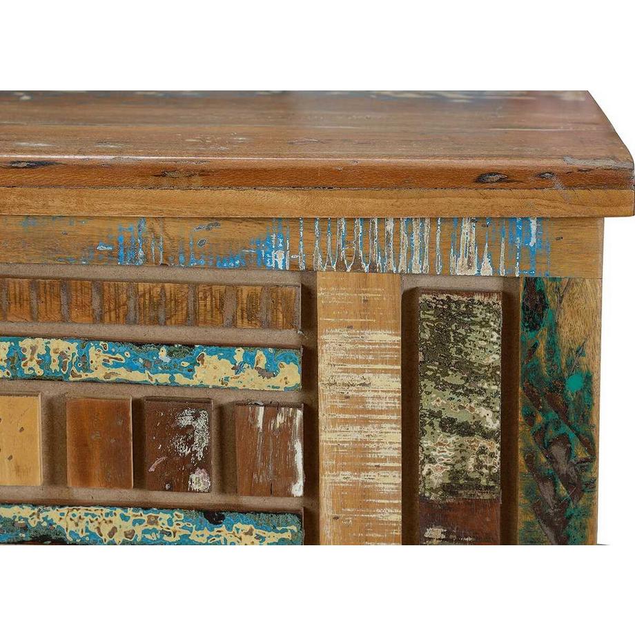 mutoni Truhe Xela Holz recycelt multicolor 116x40  