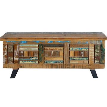 Truhe Xela Holz recycelt multicolor 116x40