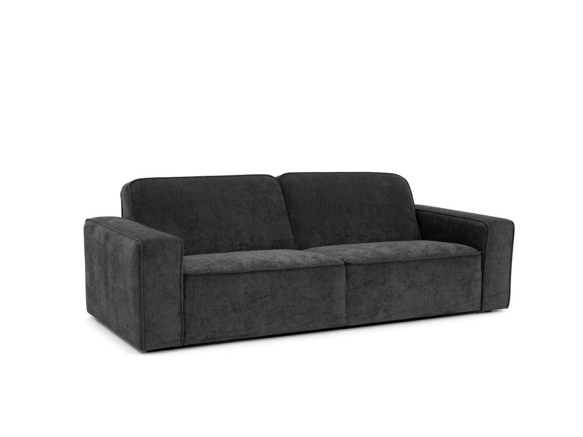 Vente-unique Sofa 3-Sitzer - Stoff - Anthrazit - MINATA  