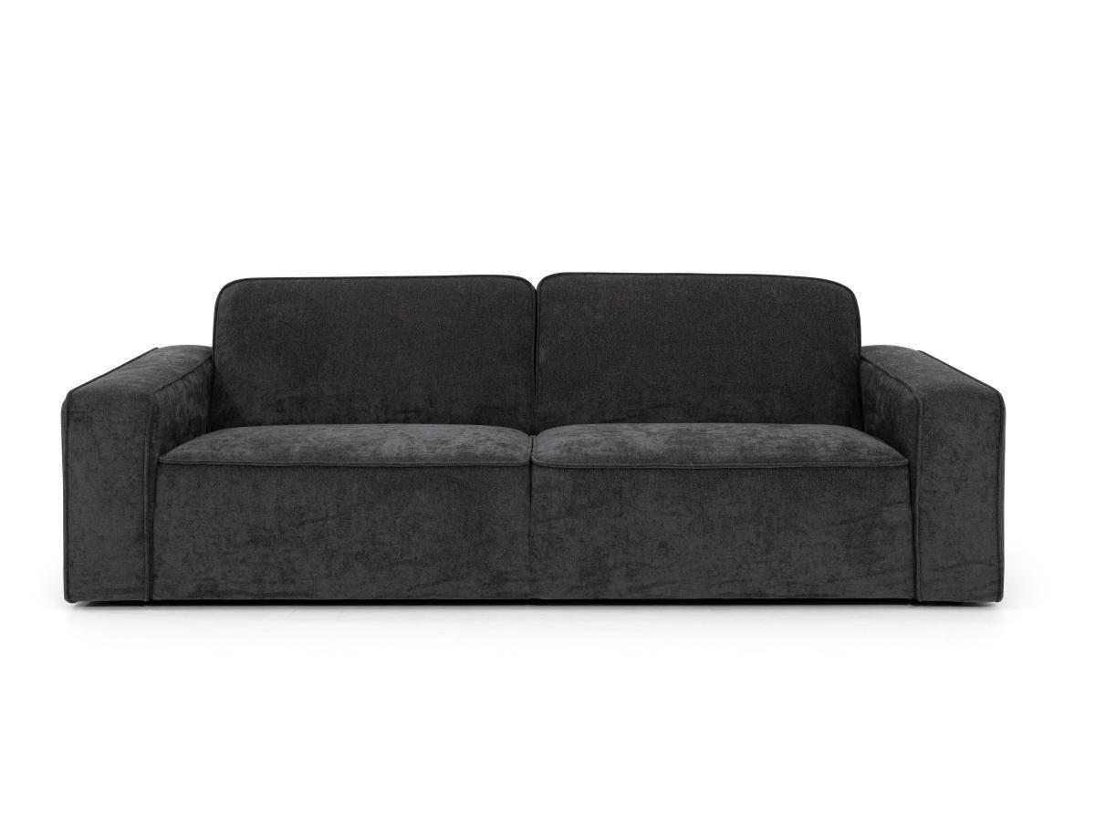 Vente-unique Sofa 3-Sitzer - Stoff - Anthrazit - MINATA  