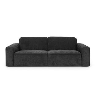 Vente-unique Sofa 3-Sitzer - Stoff - Anthrazit - MINATA  