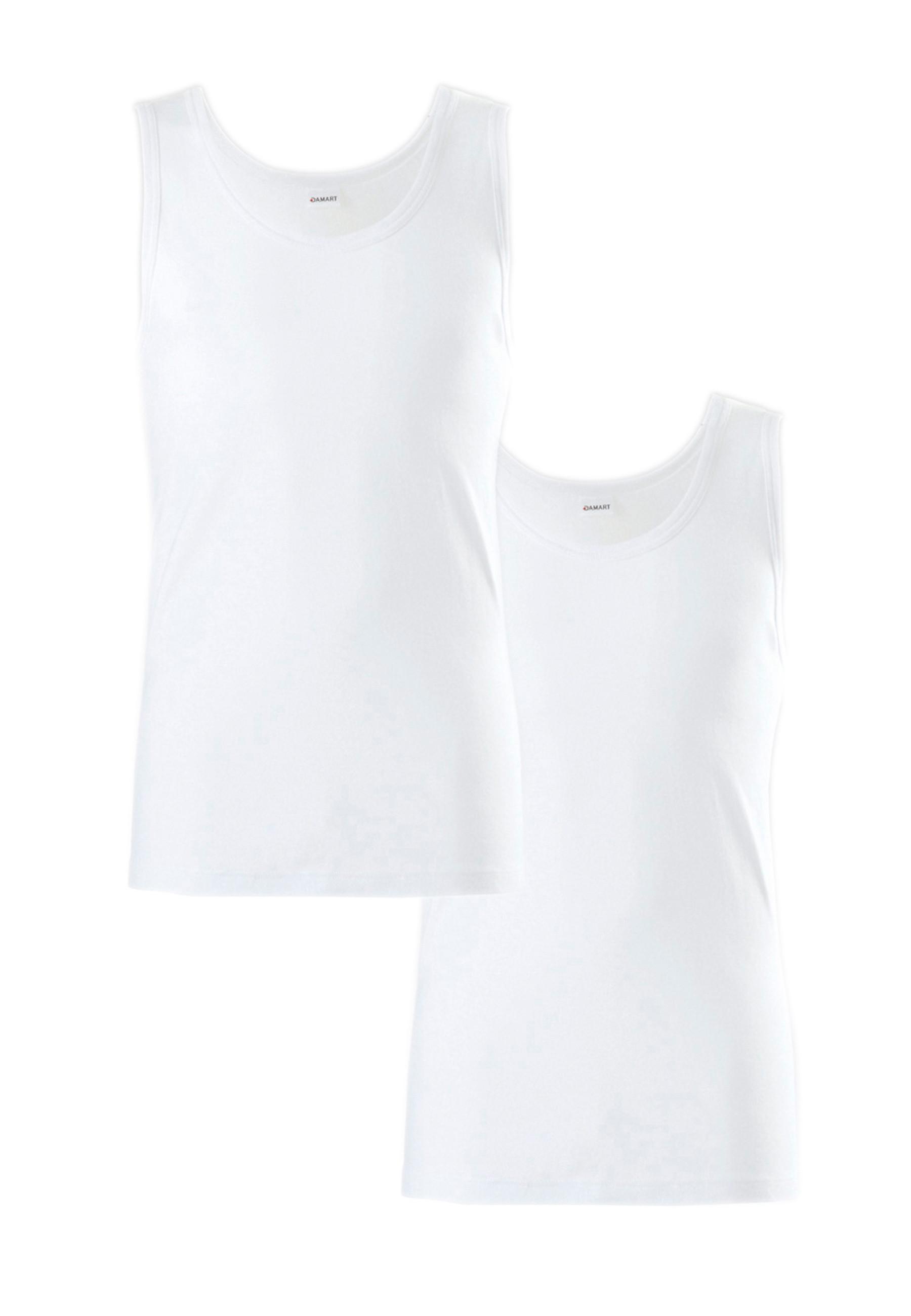 Image of 2er-pack Achselshirts Essential Aus Reiner Gekämmter Baumwolle. Unisex Weiss XL