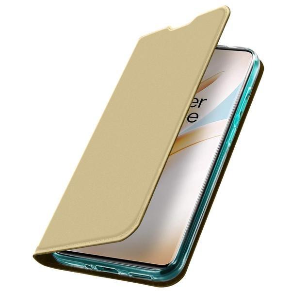 Avizar  Étui Oneplus 8 support effet Satiné Or 