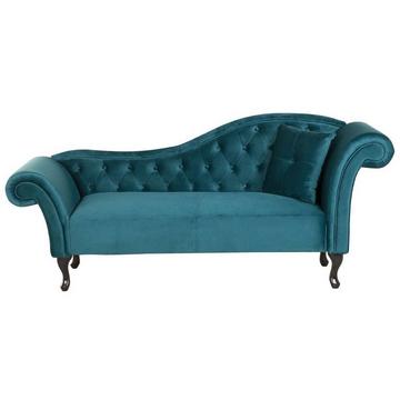 Chaise longue côté droit en Velours Glamour LATTES