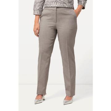 Pantalon Sophie chiné, jambe droite. Pinces et taille confortable.