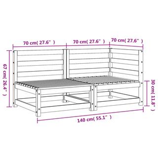 VidaXL divano da giardino Legno di douglas  