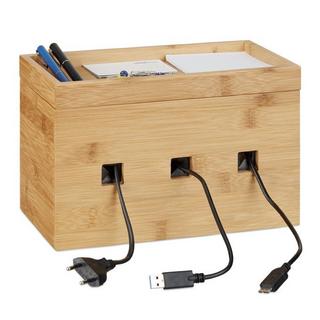 Northix Boîte à câbles en bambou  