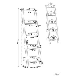 Beliani Libreria a 5 ripiani en Fibra a media densità (MDF) Scandinavo MOBILE DUO  