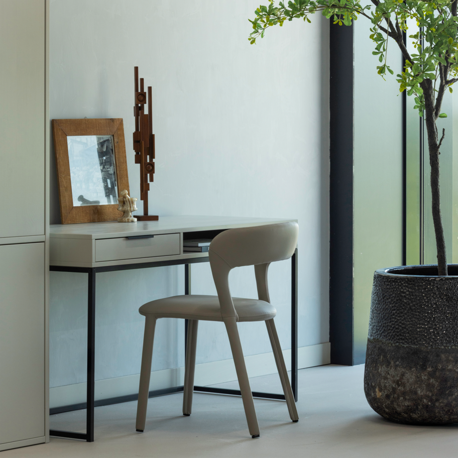 mutoni Chaise de salle à manger Noble look cuir sable  