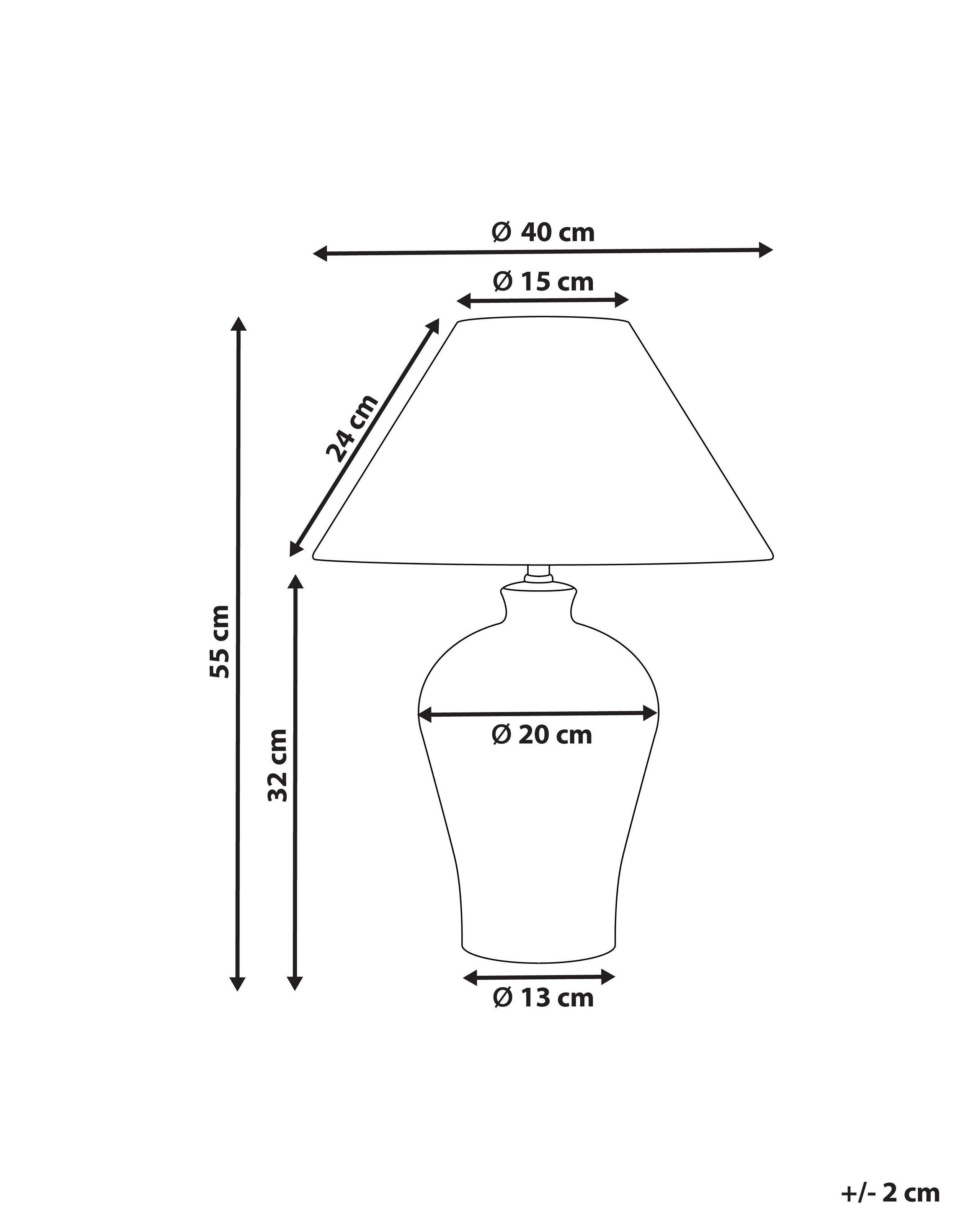 Beliani Lampe à poser en Porcelaine Moderne MAGROS  