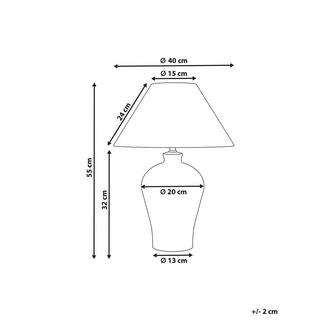 Beliani Lampe à poser en Porcelaine Moderne MAGROS  