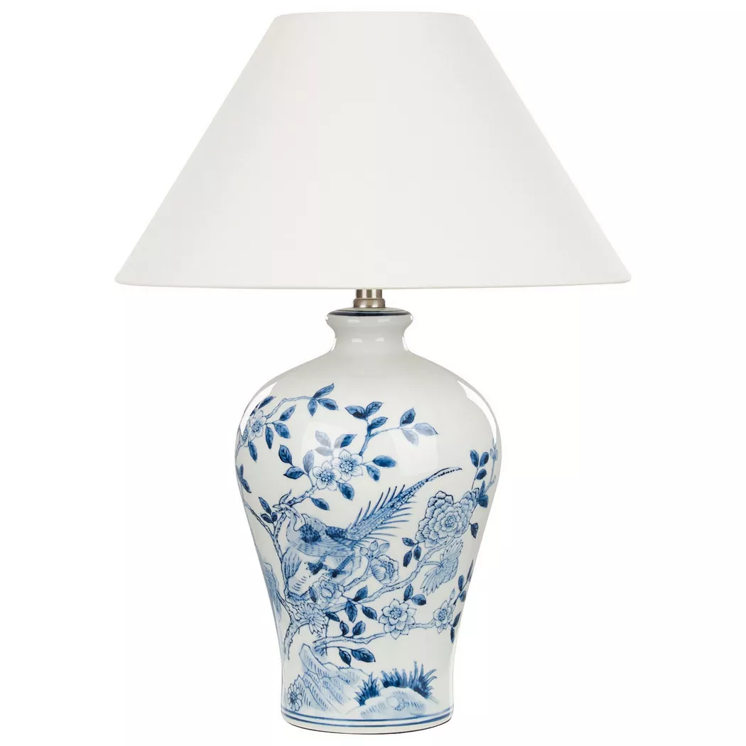 Beliani - Tischlampe aus Porzellan  MAGROS, One Size, Schneeweiss