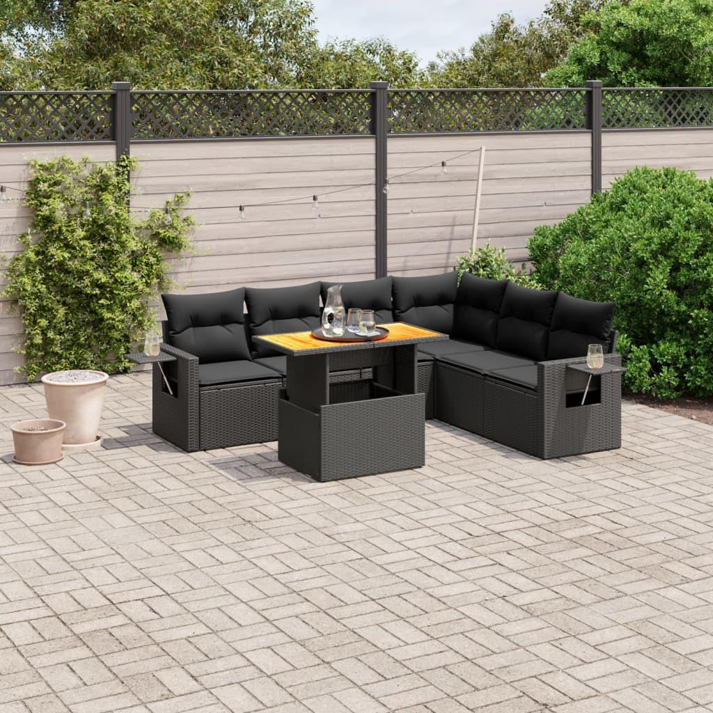 VidaXL Ensemble de canapés de jardin rotin synthétique  