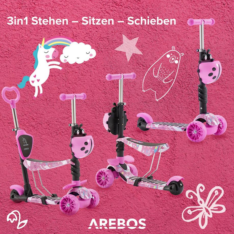 Arebos  Tretroller Kickroller Cityroller Kinderroller Erwachsene Scooter 