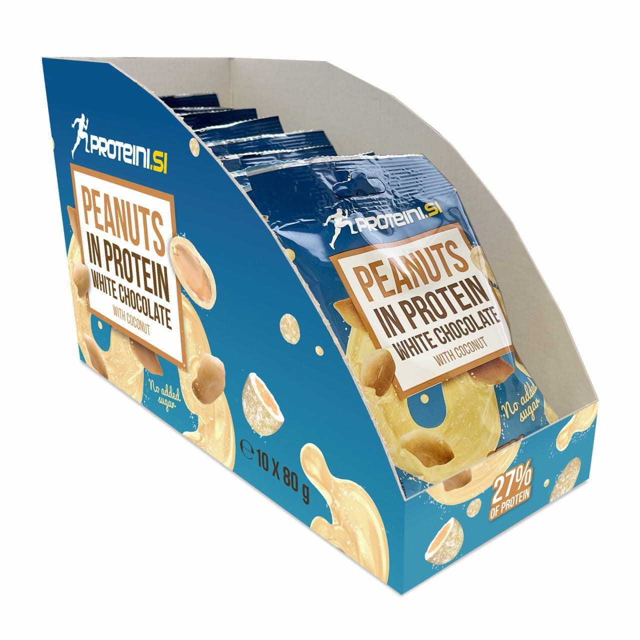 Image of proteini Peanuts In Protein White Chocolate 80g - 80G