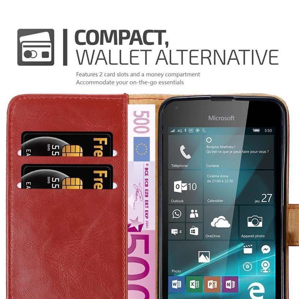 Cadorabo  Housse compatible avec Nokia Lumia 550 - Coque de protection avec fermeture magnétique, fonction de support et compartiment pour carte 