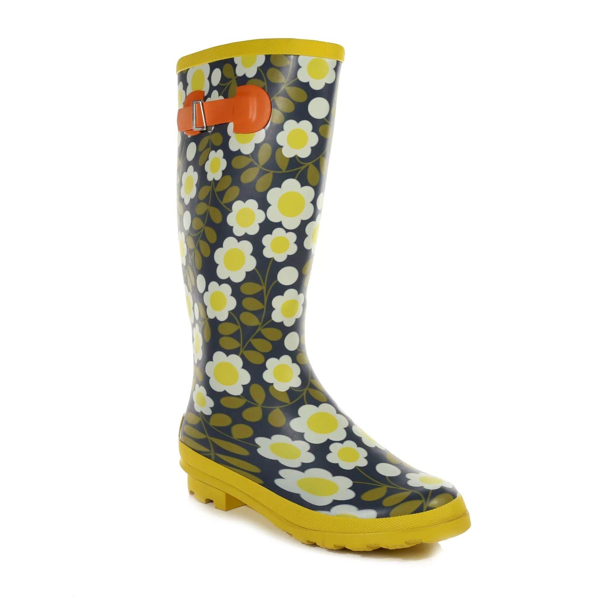 Image of Gummistiefel Orla, Flussblumen Damen Schwarz 38