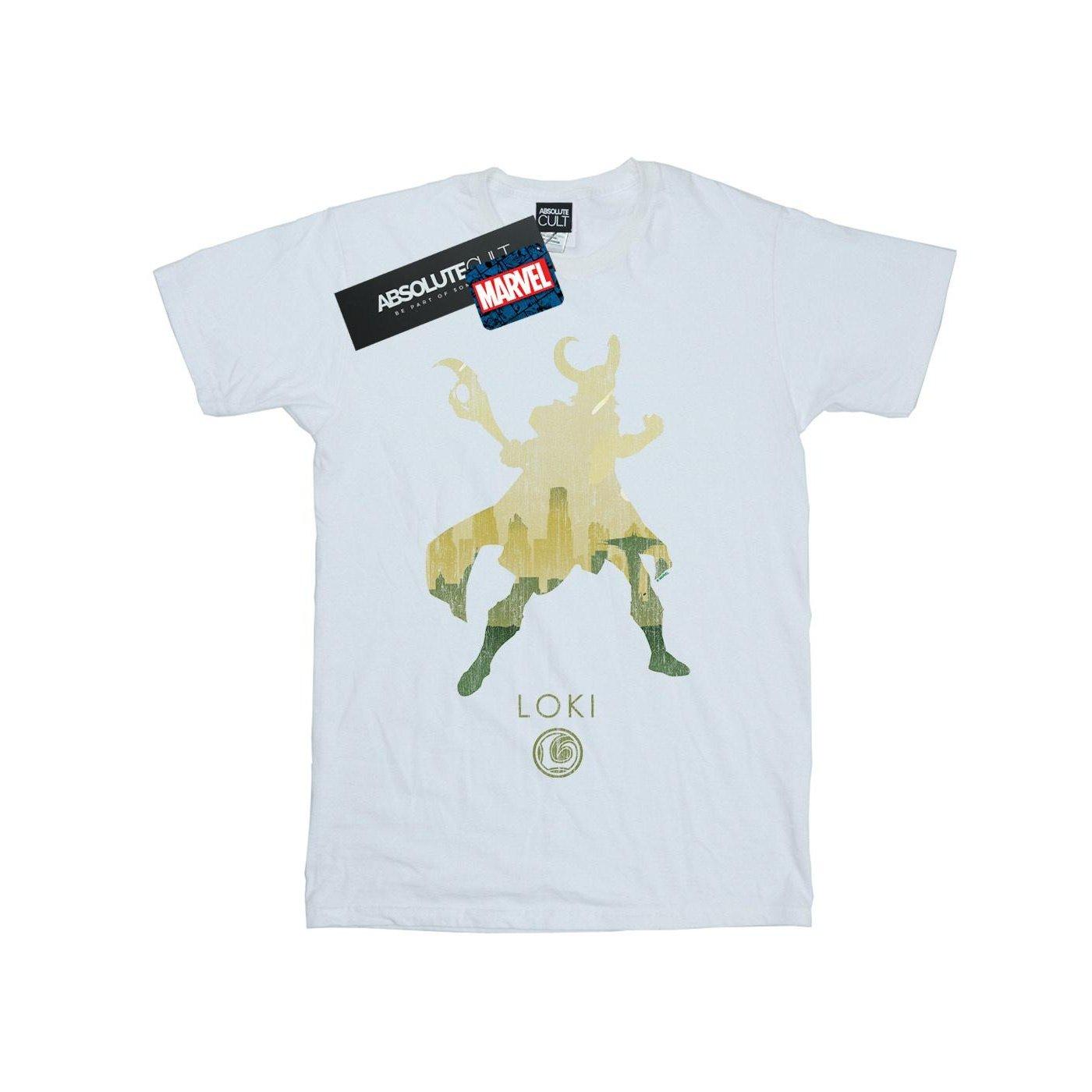 Image of Loki Silhouette Tshirt Unisex Weiss 140/146