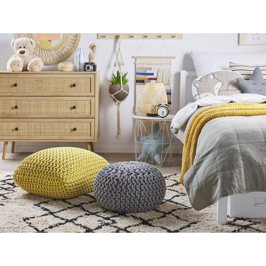 Beliani Pouf en Coton Boho CONRAD  