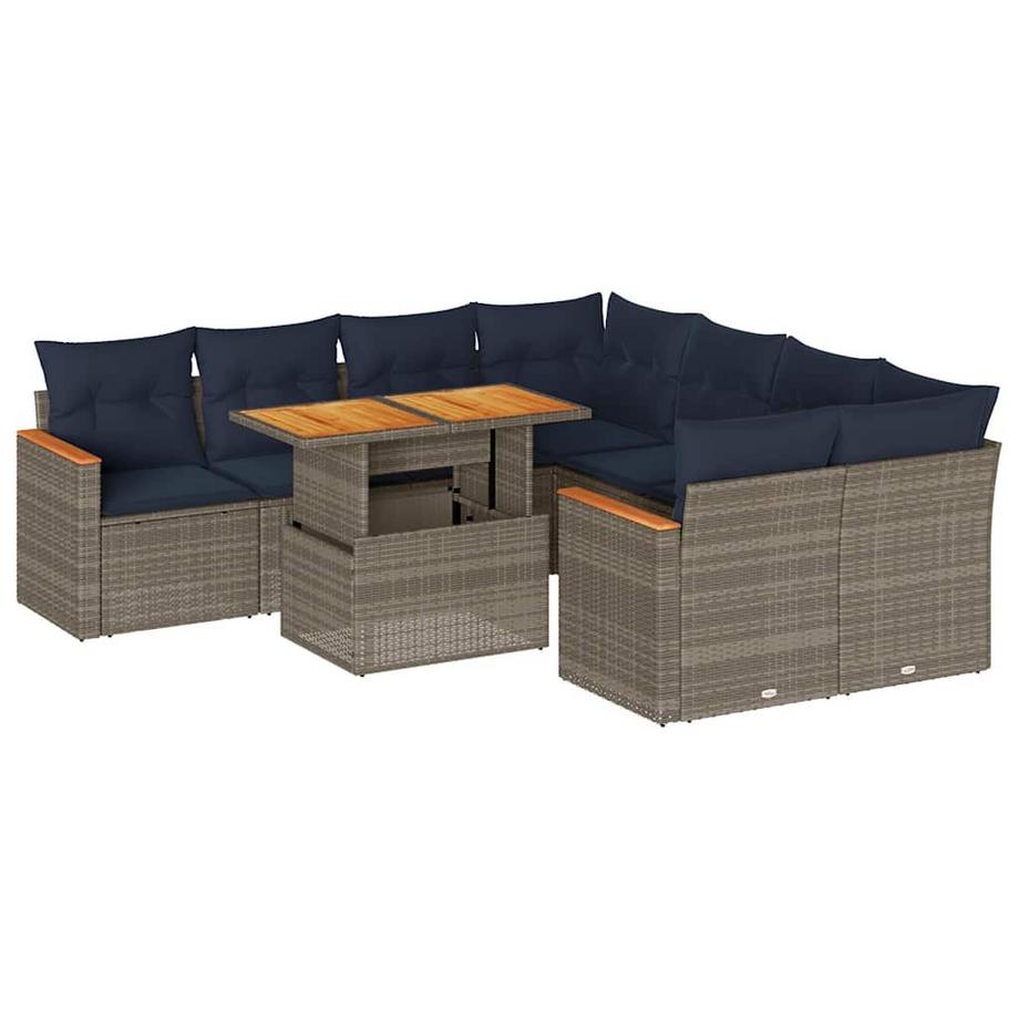 set di divani da giardino Polirattan