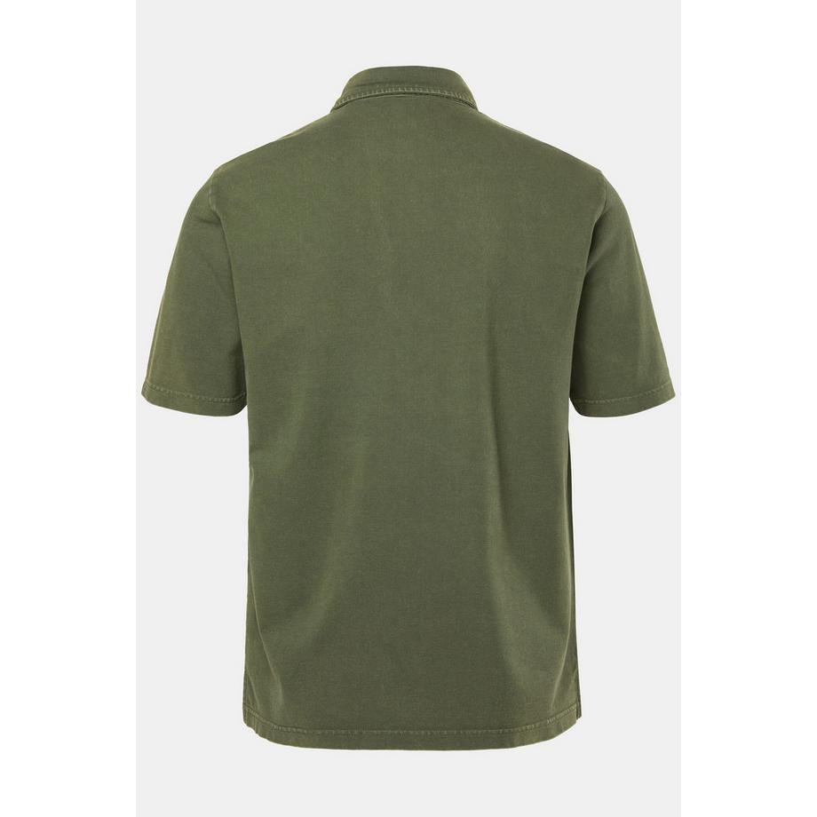 JP1880 Polo Piqué Maniche Corte Collo Francese Look Vintage  