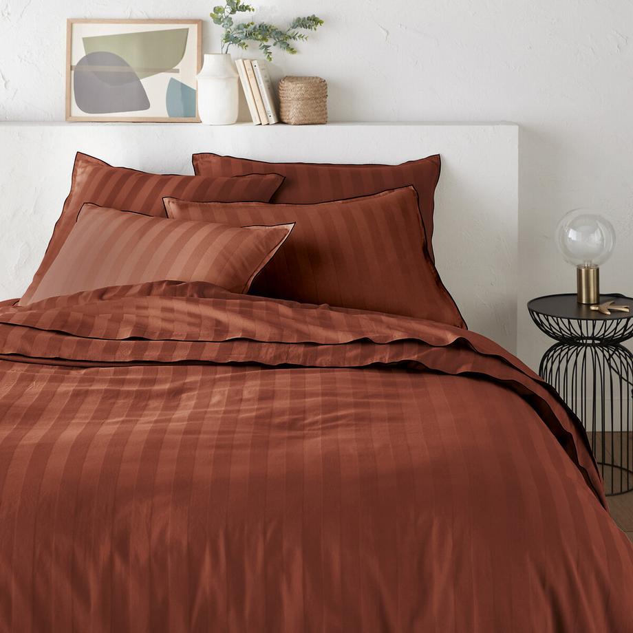 Housse de couette en satin de coton lavé