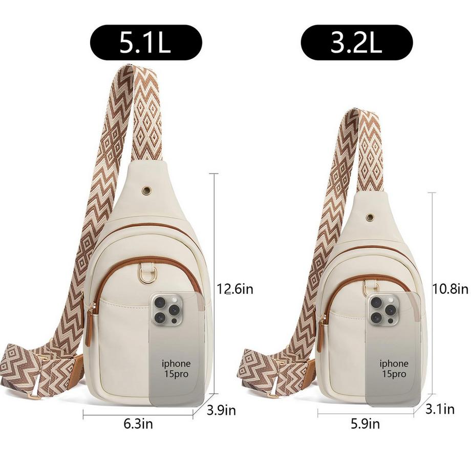 Only-bags.store Petit Sac de Poitrine Anti-Vol à Bandoulière  