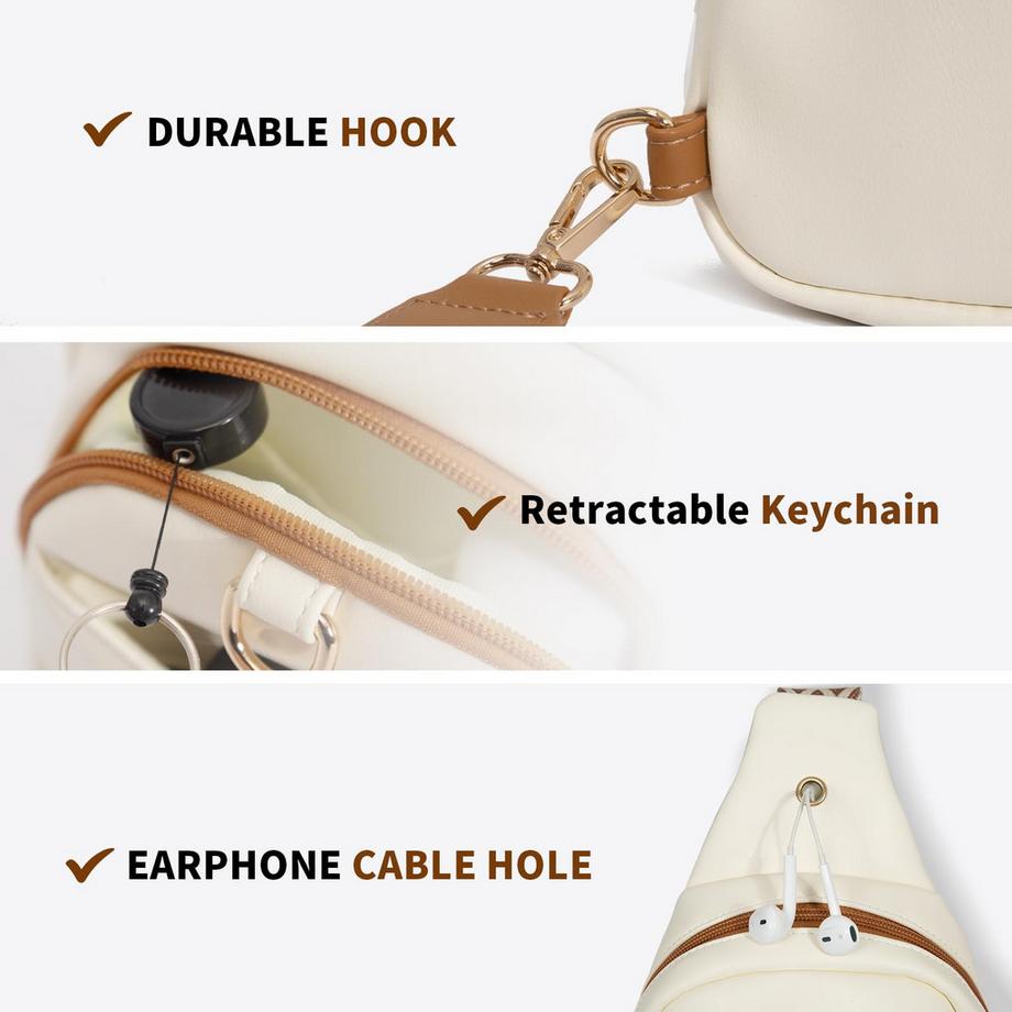 Only-bags.store Petit Sac de Poitrine Anti-Vol à Bandoulière  