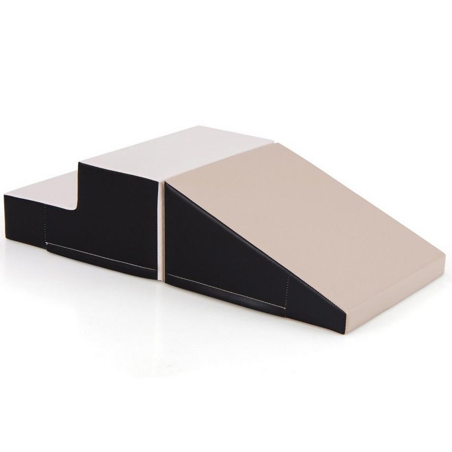 Northix  2 TLG. Kinder Schaumstoff Bausteine zum Toben & Klettern Softbausteine Riesenbausteine Schwarz 