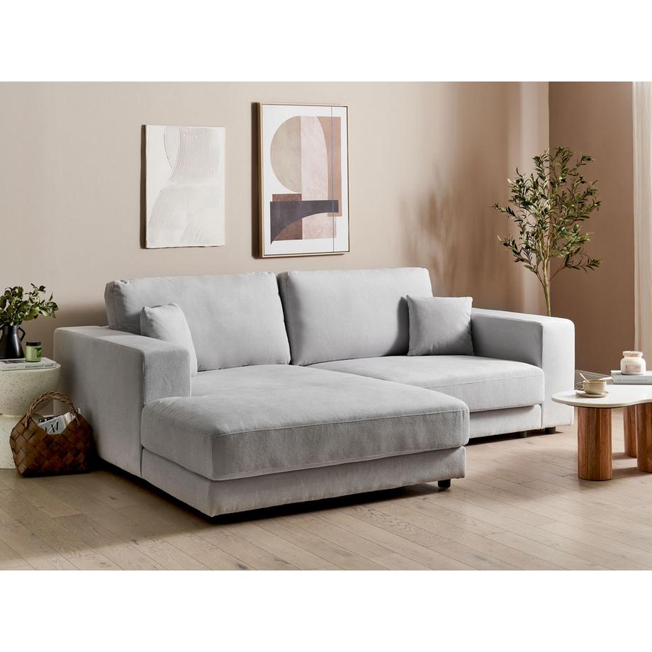 Beliani Ecksofa aus Stoff  LOFOTEN  