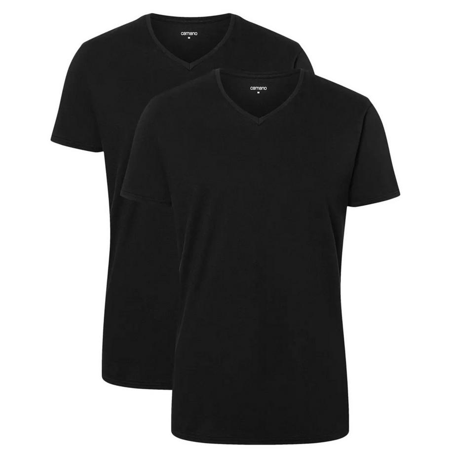 camano Men Comfort BCI Cotton V-Neck T-Shirt 2er Pack  