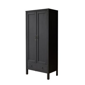 Schrank aus massivem Kiefernholz Thaki Black