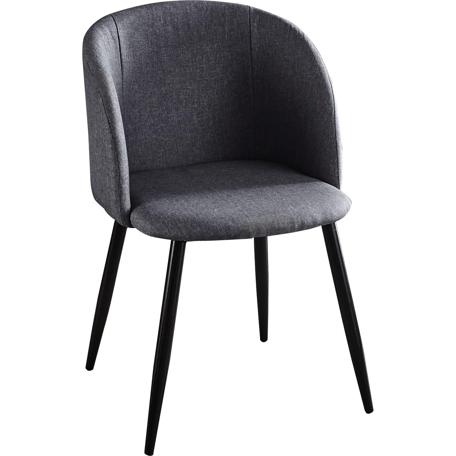 mutoni Chaise de salle à manger avec accoudoirs Curona gris foncé (lot de 2)  