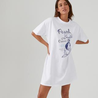 La Redoute Collections  Chemise de nuit manches courtes en coton 