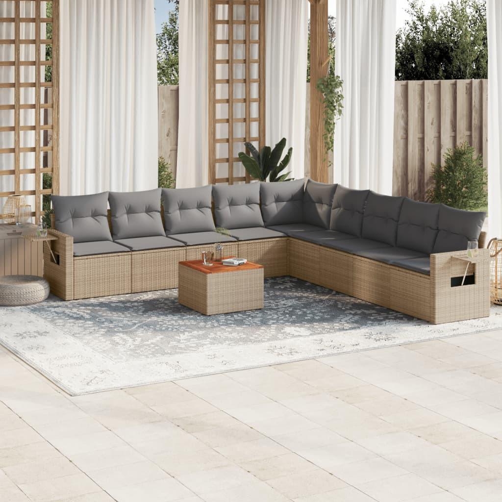 VidaXL set divano da giardino Polirattan  