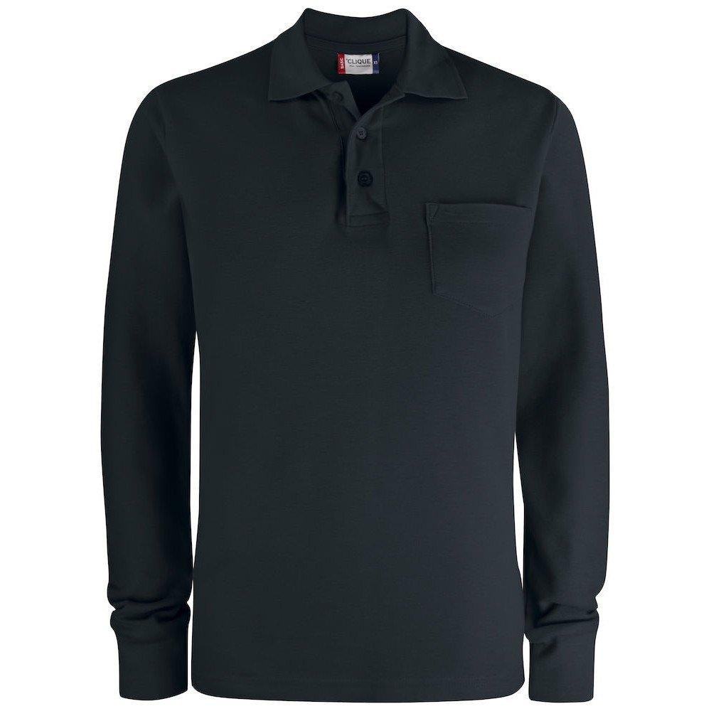 Image of Poloshirt Langärmlig Damen Schwarz XS