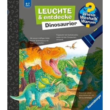 Wieso? Weshalb? Warum? Leuchte und entdecke: Dinosaurier (Taschenlampen-Buch mit Folien und Klappen)
