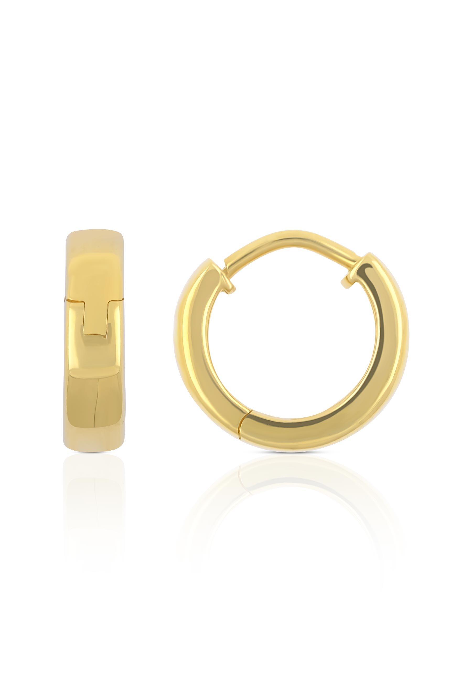 Image of Creolen Gelbgold 750 U-profil Scharnier 12.5mm Damen Gelbgold ONE SIZE