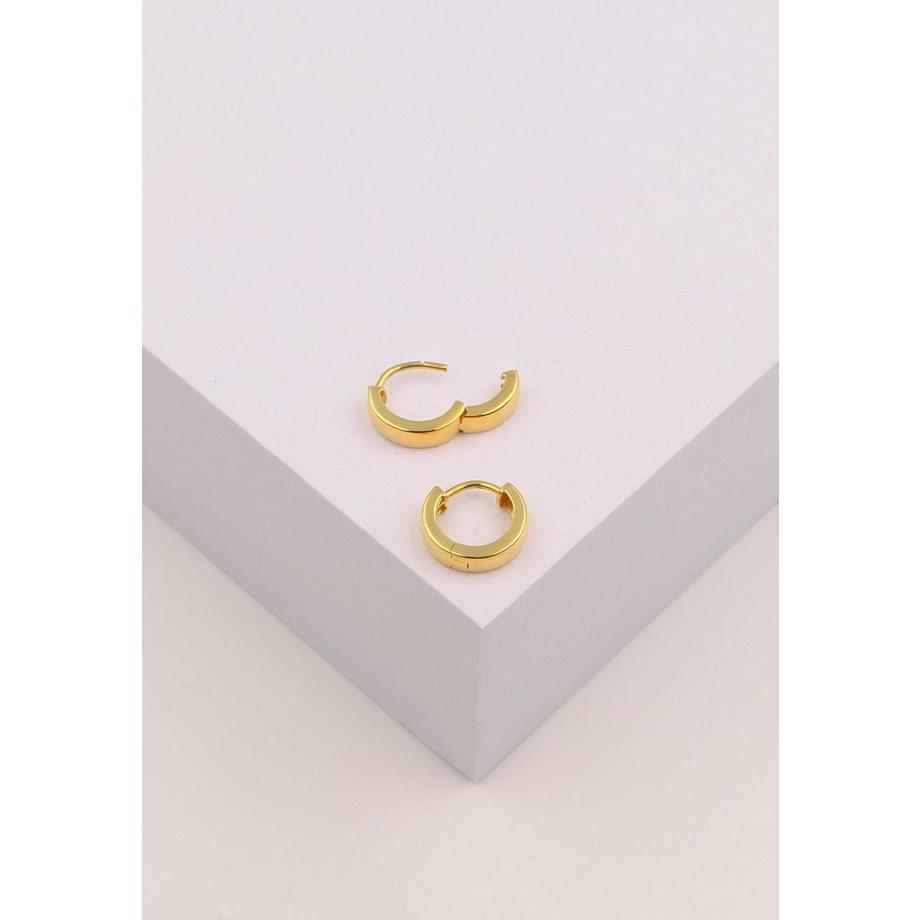 MUAU Schmuck  Creolen Gelbgold 750 U-Profil Scharnier 12.5mm 