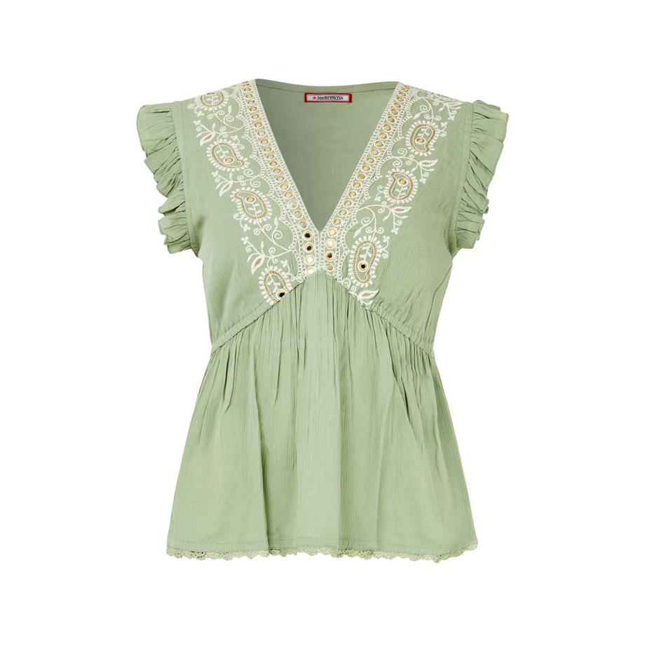Joe Browns Top Ricamato con Dettaglio in Paillettes e Orlo in Pizzo  