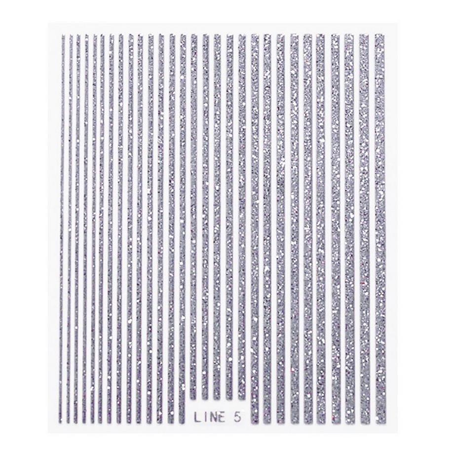 eStore  3D-Nagelband - Silber Glitter 